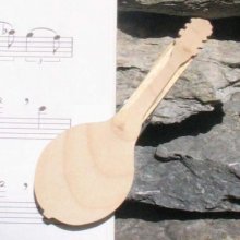 handgefertigte Notenklammer Mandoline Musikergeschenk Massivholz